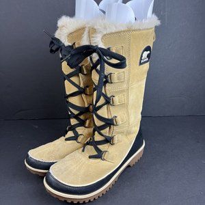 Sorel Womens Size 7 TIVOLI HIGH II Waterproof Winter Boots NL2093-373 Size 7 Tan